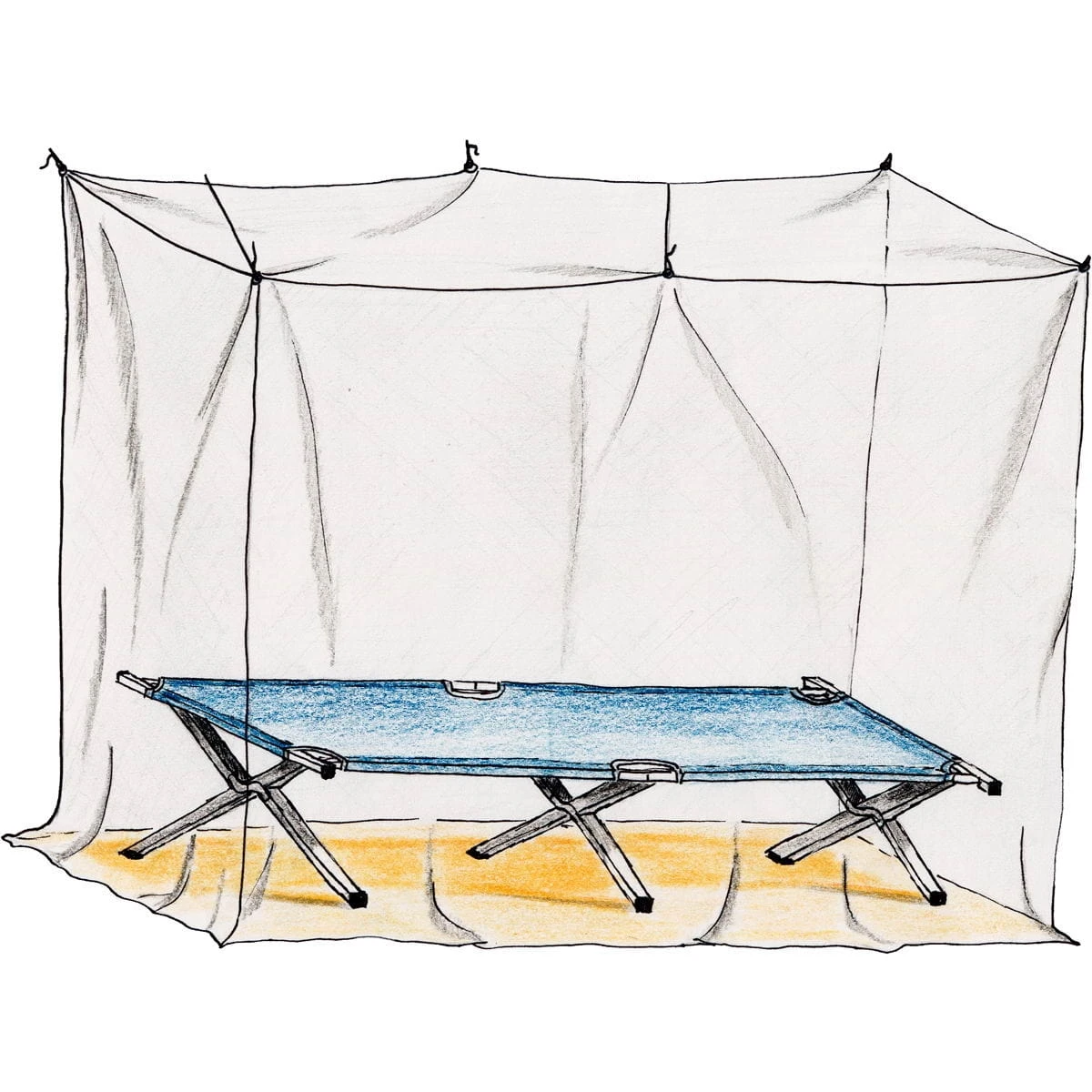 Basic Nature Moskitonetz Klassik Solo 225 1 Basic Nature Moskitonetz Klassik Solo 225