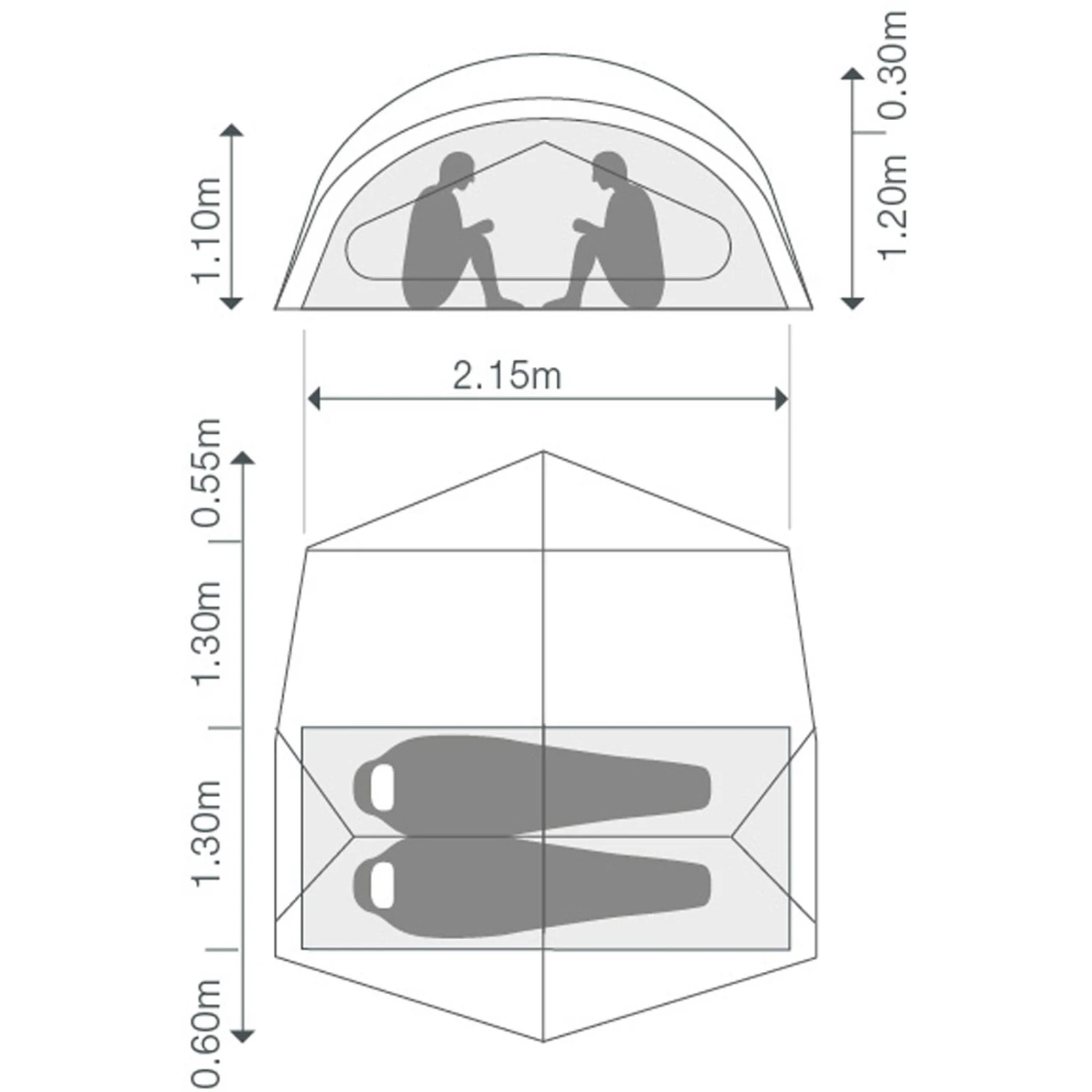 EXPED Outer Space II - 2-Personen-Zelt 4 EXPED Outer Space II - 2-Personen-Zelt – Bild 4