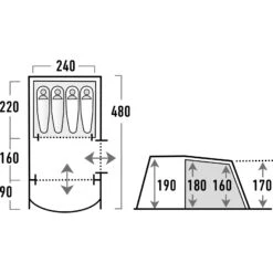 Exped Verkäufe -Exped Verkäufe high peak brixen 4 0 familienzelt light grey dark green hip 11815 8
