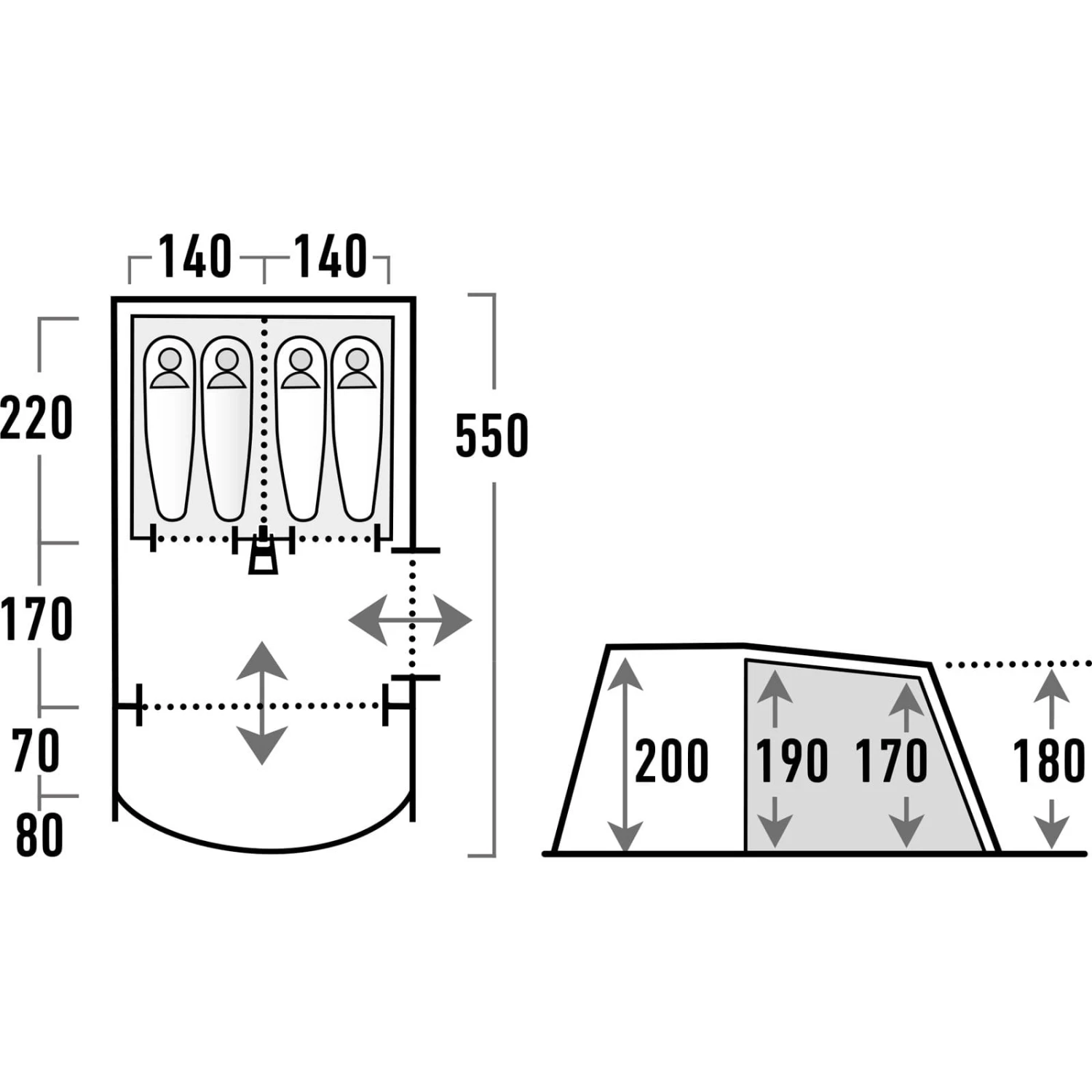 HIGH PEAK Garda 4.0 - Familienzelt 2 HIGH PEAK Garda 4.0 - Familienzelt – Bild 2