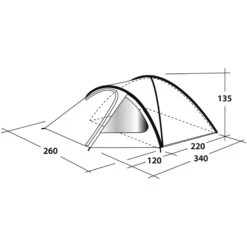 Outwell Cloud 4 - Vier-Personen-Zelt -Exped Verkäufe outwell cloud 4 vier personen zelt green grey rl 150176 1