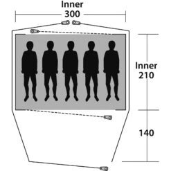 Outwell Cloud 5 - Fünf-Personen-Zelt -Exped Verkäufe outwell cloud 5 fuenf personen zelt green grey rl 150177 1