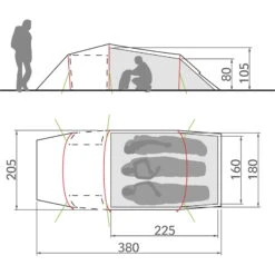 VAUDE Arco XT 3P - Drei-Personen-Tunnelzelt -Exped Verkäufe vaude arco xt 3p drei personen tunnelzelt 12258 4590 5
