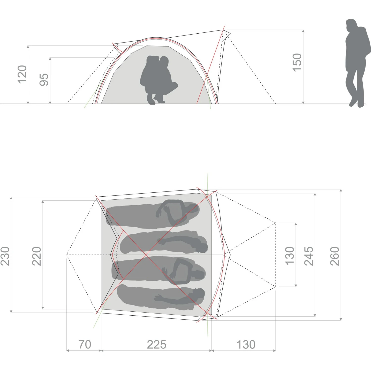 VAUDE Space XT 4P - Vier-Personen-Zelt 3 VAUDE Space XT 4P - Vier-Personen-Zelt – Bild 3