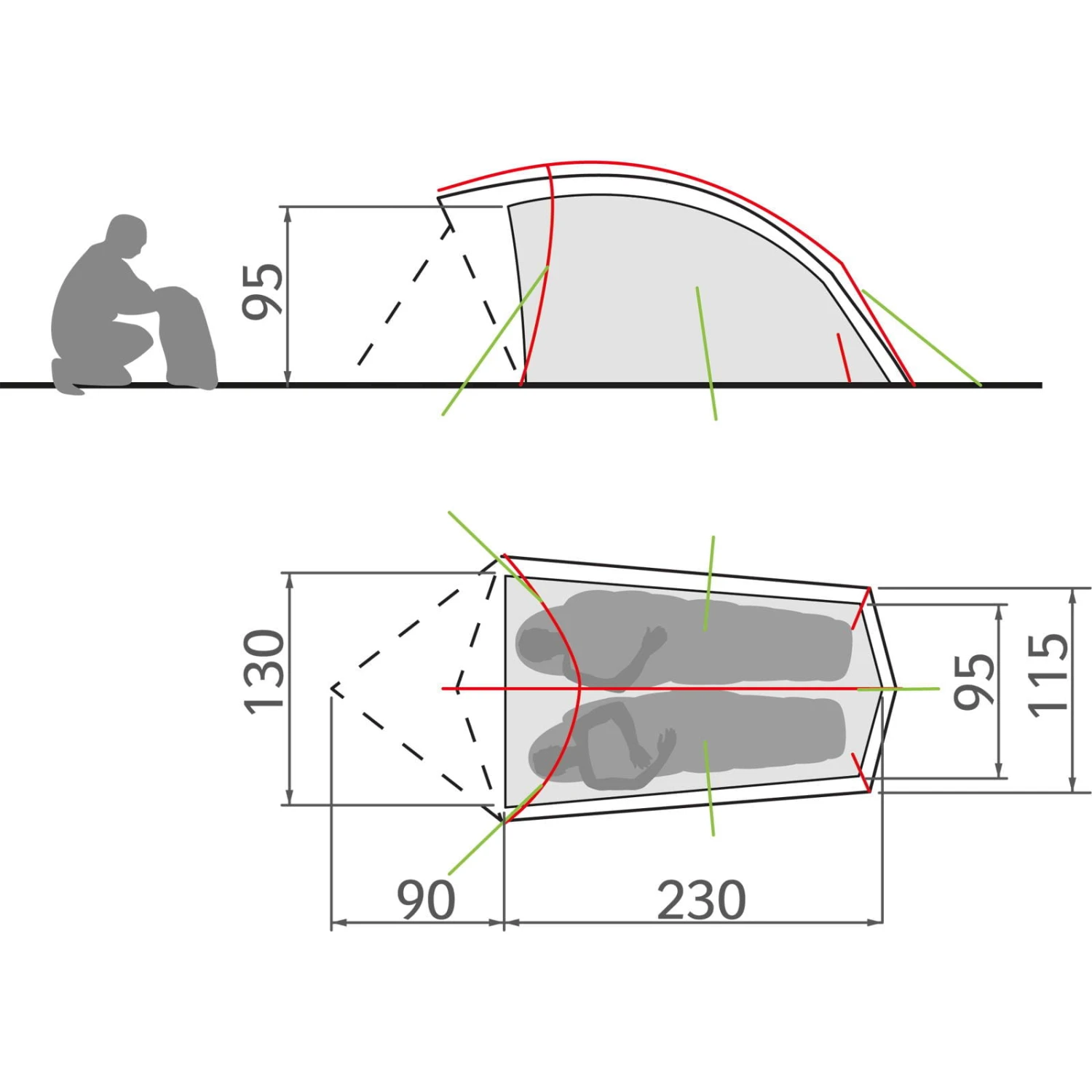VAUDE Taurus 2P - Zwei-Personen-Zelt 4 VAUDE Taurus 2P - Zwei-Personen-Zelt – Bild 4