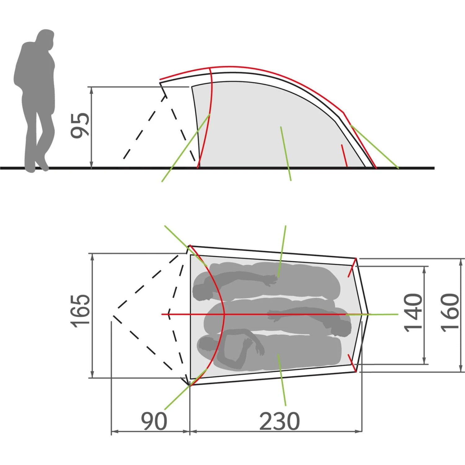 VAUDE Taurus 3P - Drei-Personen-Zelt 4 VAUDE Taurus 3P - Drei-Personen-Zelt – Bild 4