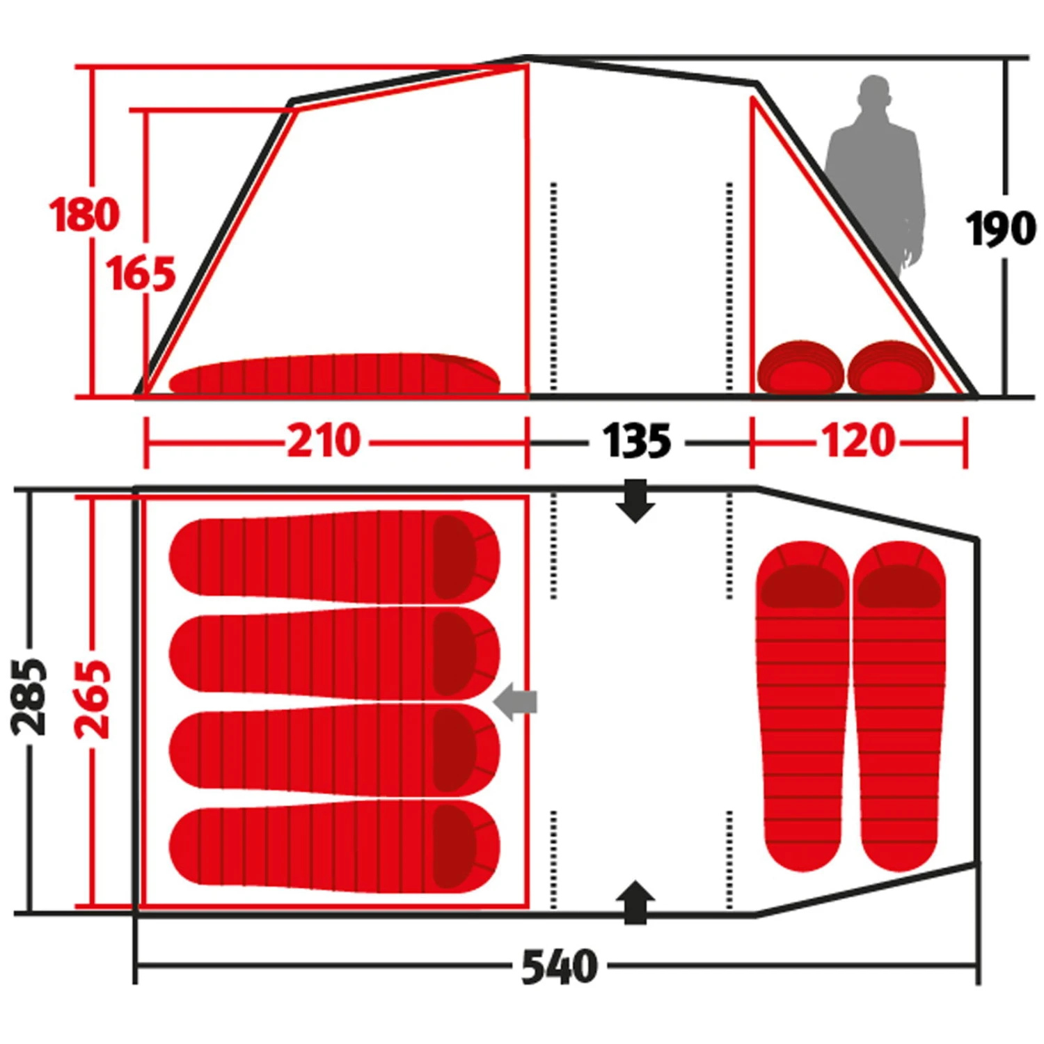 Wechsel Cirrus Travel Line - 6-Personen-Zelt 2 Wechsel Cirrus Travel Line - 6-Personen-Zelt – Bild 2