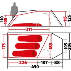 Wechsel Tempest 3 Zero-G - 3-Personen-Zelt -Exped Verkäufe wechsel tempest 3 zero g personen zelt green wec 231052 2
